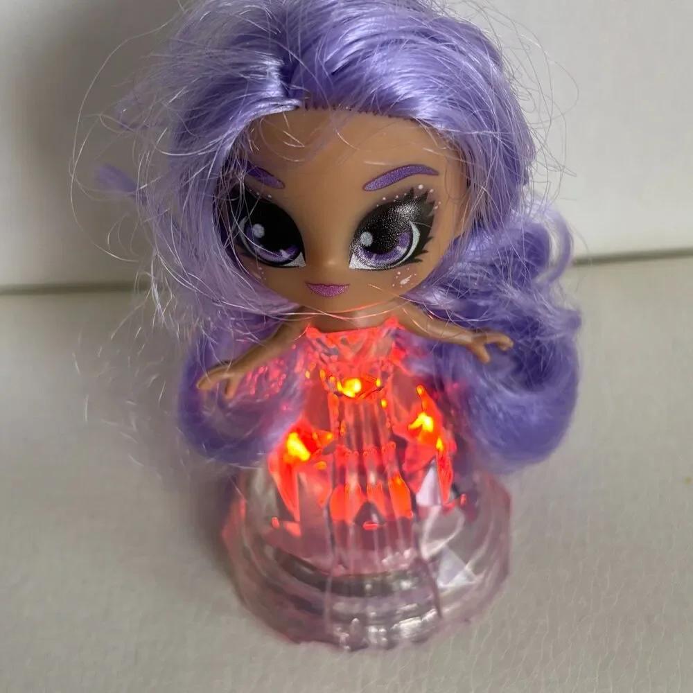 Shimmer N Sparkle Light Up Fashion Doll Purple Hair Color Changing LED Dress